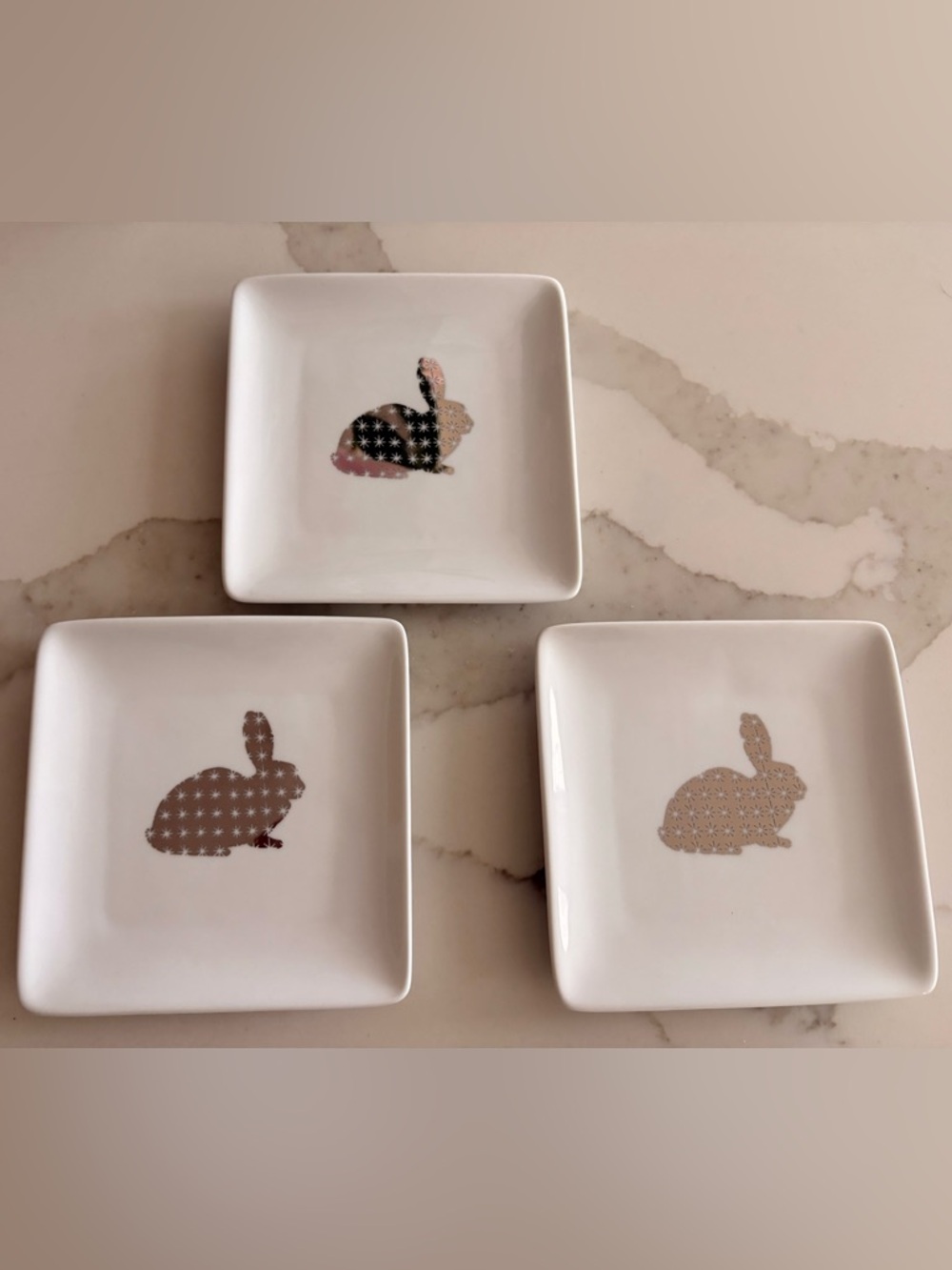 West Elm White Ceramic Dish Bunny Dishes